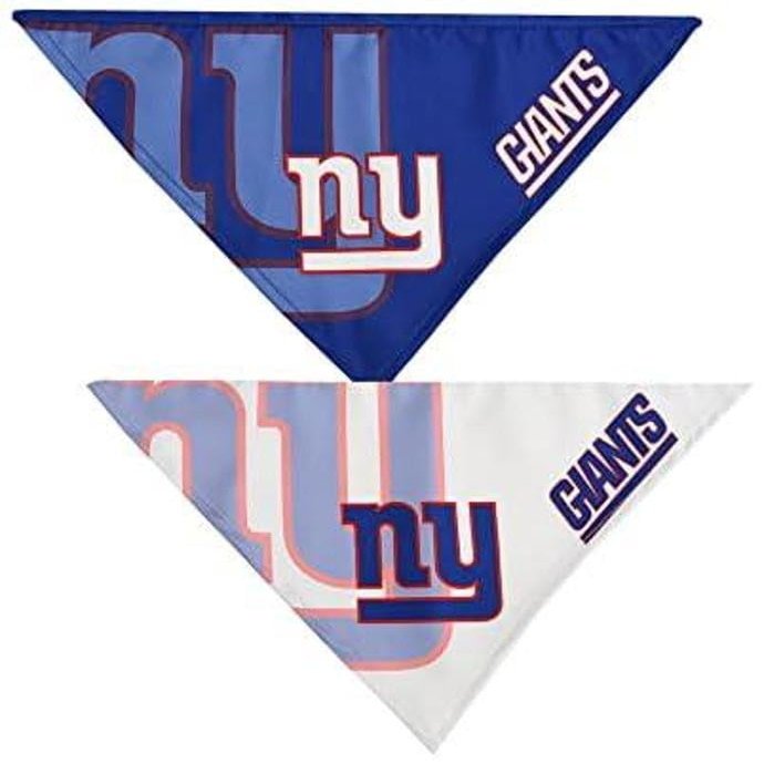 Littlearth Unisex-Adult NFL New York Giants Home and Away Pet Bandana Set, Team Color, Large