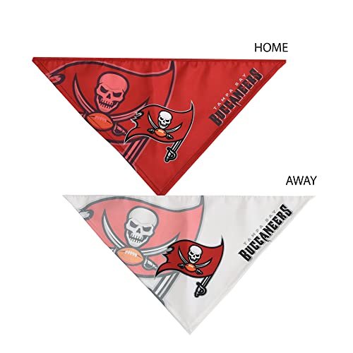 Littlearth Unisex-Adult NFL Tampa Bay Buccaneers Home and Away Pet Bandana Set, Team Color, Small