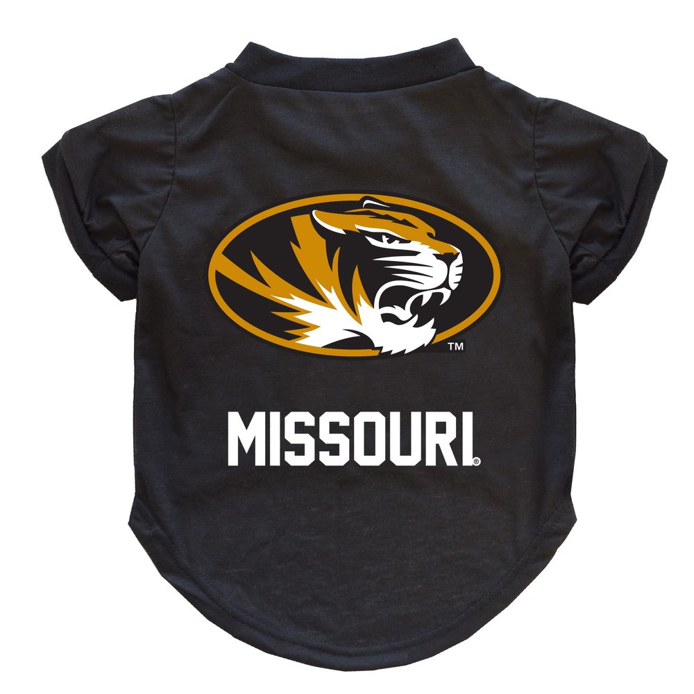 Littlearth NCAA Missouri Tigers Pet T-Shirt, Team Color, X-Large