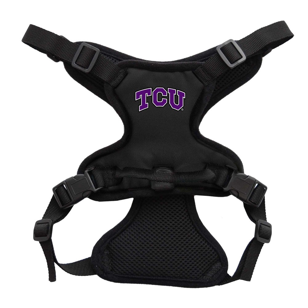 Littlearth NCAA TCU Horned Frogs Pet Front Clip Harness, Team Color, X-Small