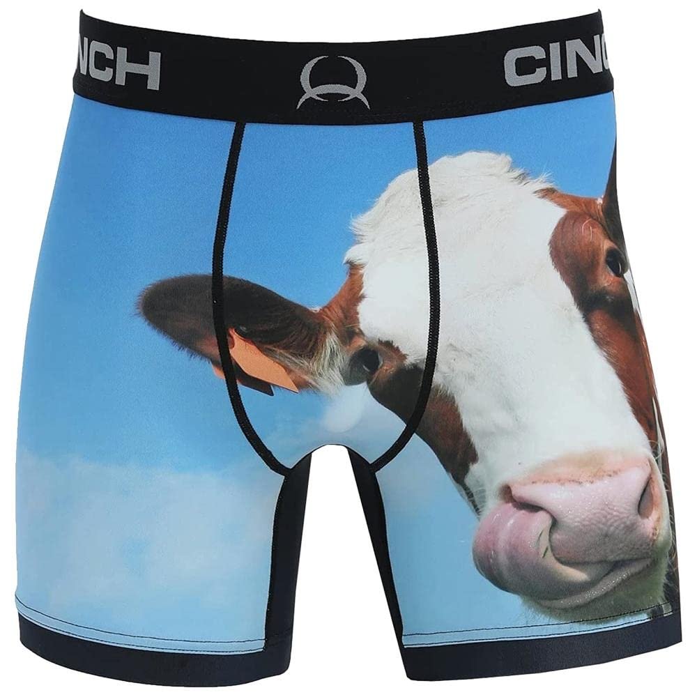 Cinch Men's 6 Inch Cow Boxer Brief Multi S