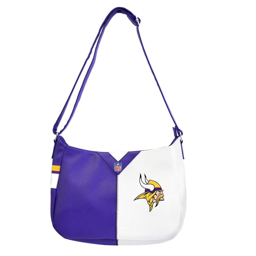 Littlearth NFL Minnesota Vikings Pebble Split Hobo, Team Color, One Size