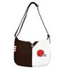 Littlearth NFL Cleveland Browns Pebble Split Hobo, Team Color, One Size view 1