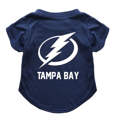 Littlearth NHL Tampa Bay Lightning Pet T-Shirt, Team Color, X-Small