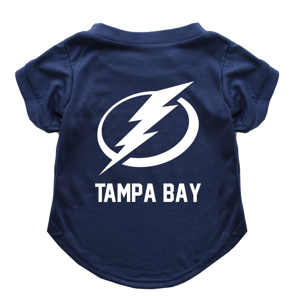Littlearth NHL Tampa Bay Lightning Pet T-Shirt, Team Color, X-Small