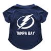 Littlearth NHL Tampa Bay Lightning Pet T-Shirt, Team Color, X-Small view 1
