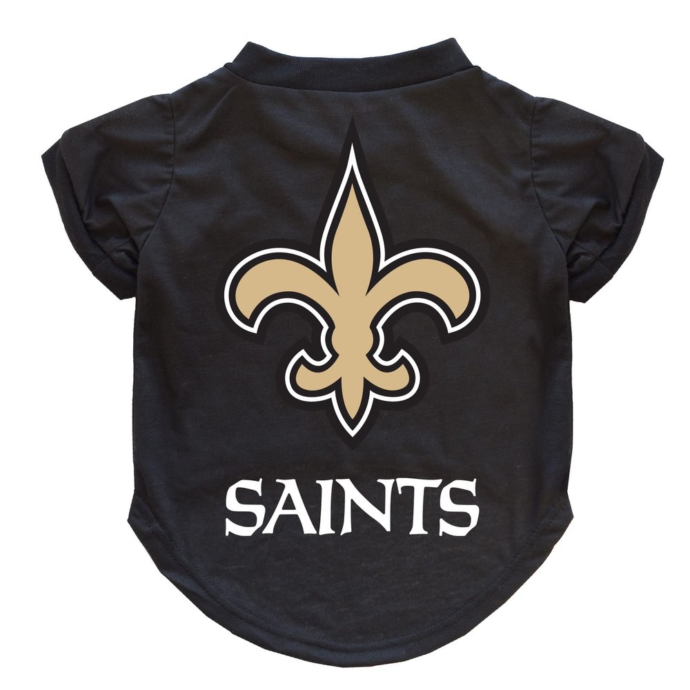 Littlearth NFL New Orleans Saints Pet T-Shirt, Team Color, Small