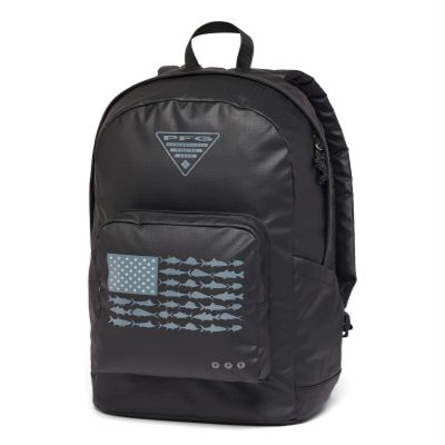 Columbia Unisex PFG PHG Zigzag 22L Backpack, Black/PFG Fish Flag, One Size