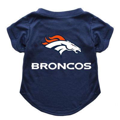 Littlearth NFL Denver Broncos Pet T-Shirt, Team Color, X-Small