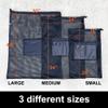 Fitdom Extra Large Heavy Duty Mesh Bag. Best for Soccer Ball, Water Sports, Beach Cloth, Swimming Gears. Adjustable Shoulder Strap. Secure Side Pocket view 3