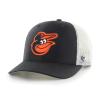 '47 Baltimore Orioles Team Black Trucker Mesh Snapback Hat, One Size view 1