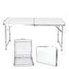 4ft Aluminum Camping Folding Table Portable Office Picnic BBQ BrandMagaz Desk Tables Supplies, White, 7117220 view 3