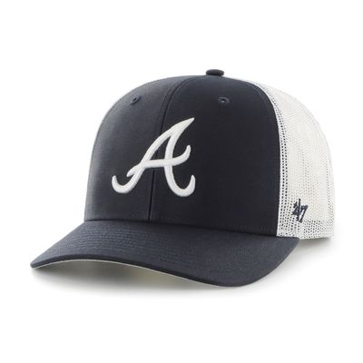'47 Atlanta Braves Team Navy Trucker Mesh Snapback Hat, One Size