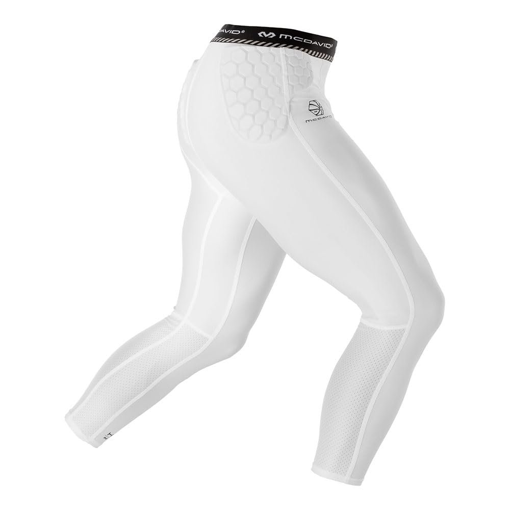 HEX Basketball 3/4 Tight w/Hip & Tailbone Pads WT XXL White