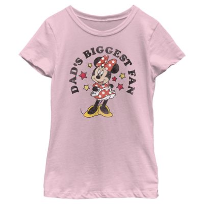 Disney Minnie Mouse DAD Joke Fan Girls Short Sleeve Tee Shirt Light Pink