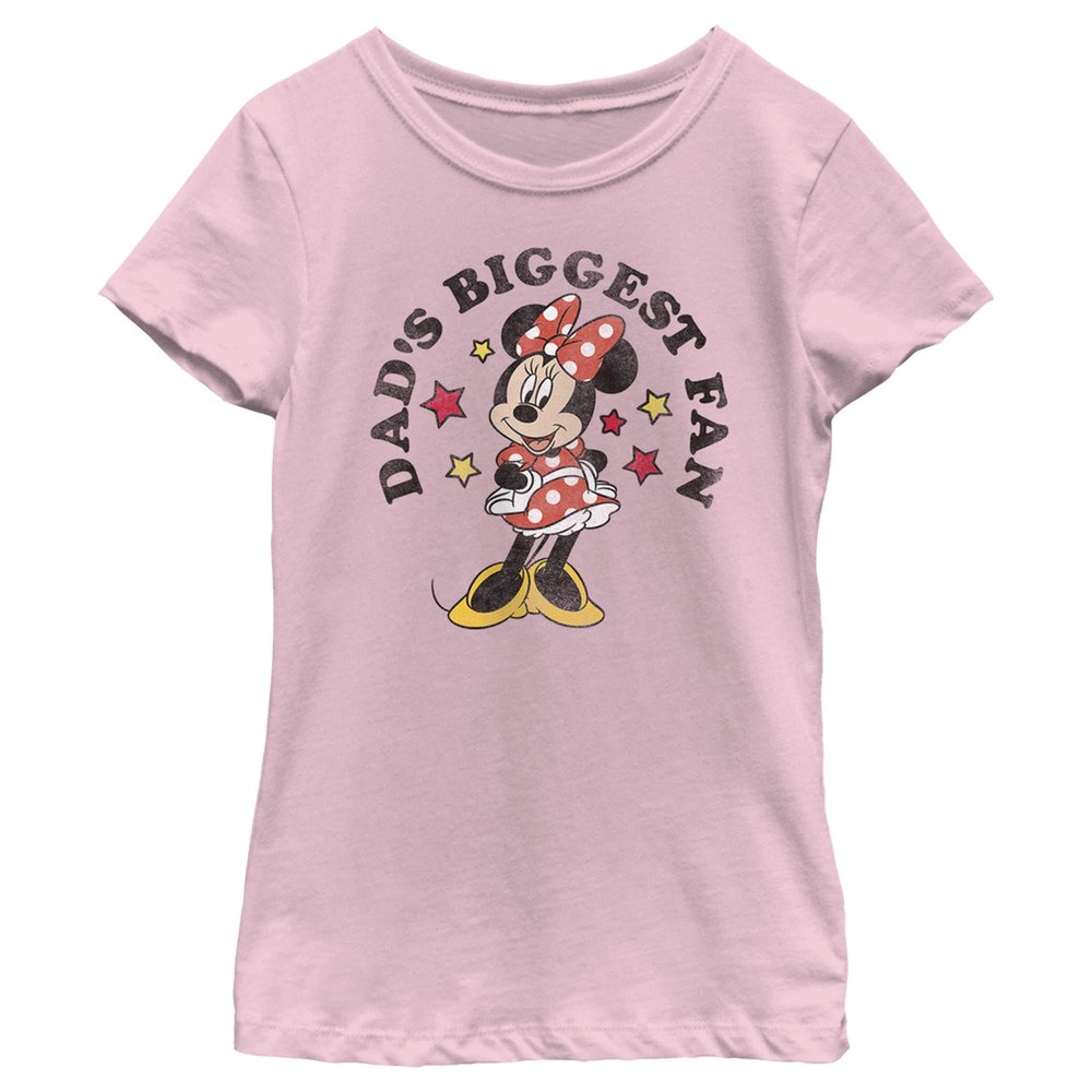 Disney Minnie Mouse DAD Joke Fan Girls Short Sleeve Tee Shirt Light Pink