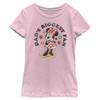 Disney Minnie Mouse DAD Joke Fan Girls Short Sleeve Tee Shirt Light Pink view 1