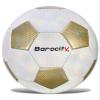 Barocity Classic White and Gold Size 3 Soccer Ball - Premium Outdoor and Indoor with Reflective Iridescent Rainbow Hex Pattern, Perfect Practice for Kids, Boys and Girls view 1
