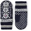 Hestra Unisex Nordic Jr Mitt (Youth 4-13yrs), Wool Kids Mittens for Cold Winter Weather & Everyday Wear for Boys & Girls - Navy/Offwhite - 6 view 1