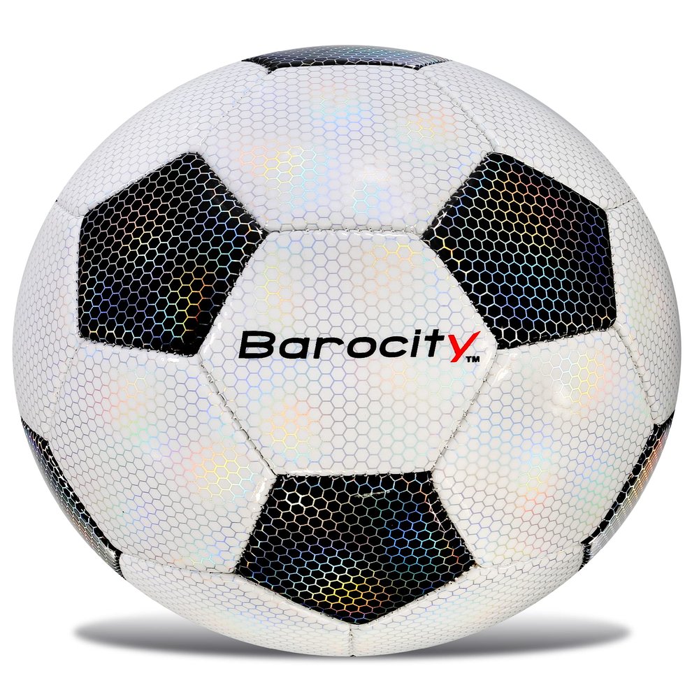 Barocity Classic Soccer Ball - Premium Indoor/Outdoor Soccer Ball for Kids, Teens & Adults - Black & White - Size 3