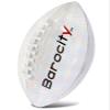 Barocity Football Premium Boy and Girl Official Match Ball with Reflective Iridescent Rainbow Hex Pattern, Durable Indoor, Outdoor, Training Practice Game Playtime  Size 3 White view 1