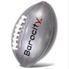 Barocity Football Premium Boy and Girl Official Match Ball with Reflective Iridescent Rainbow Hex Pattern, Durable Indoor, Outdoor, Training Practice Game  Size 3 Silver view 1