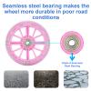 FORTOP Bike Training Wheels, Pair of Heavy Duty Rear with Stabilizers Mounted Kit for Kids Boy Girls Bikes of Single Speed Bicycle with 12 14 16 18 20 Inch (Heavy Duty Pink, 12IN-20IN) view 3