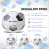 Barocity Classic White and Silver Size 3 Soccer Ball for Boys and Girls - Premium Outdoor and Indoor for Toddlers Playtime and Practice Games - Cool for All Ages view 2
