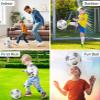 Barocity Classic White and Silver Size 3 Soccer Ball for Boys and Girls - Premium Outdoor and Indoor for Toddlers Playtime and Practice Games - Cool for All Ages view 3