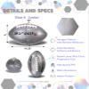 Barocity Football Premium Boy and Girl Official Match Ball with Reflective Rainbow Iridescent Hex Pattern, Durable, Indoor, Outdoor, Training Practice Game Playtime  Size 6 Silver view 2