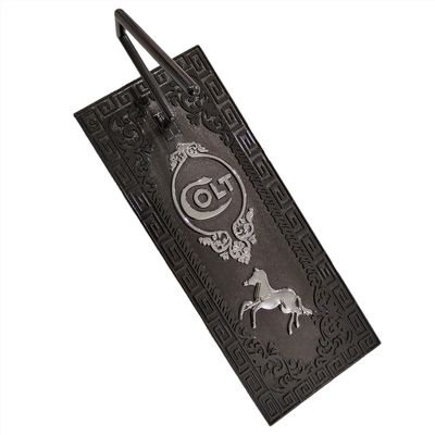 Luxury Display Gun Stand Rampant colt 1911 Metal Stand Black Nickel Plated