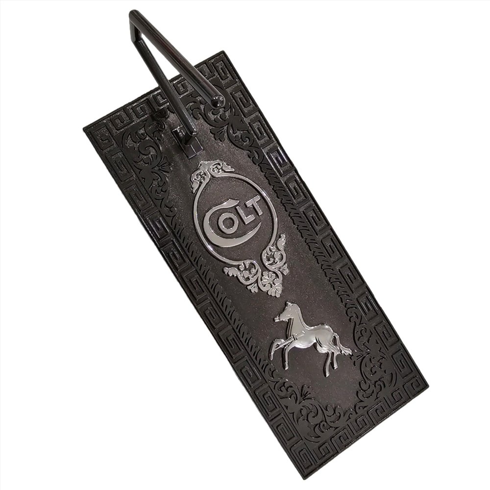 Luxury Display Gun Stand Rampant colt 1911 Metal Stand Black Nickel Plated