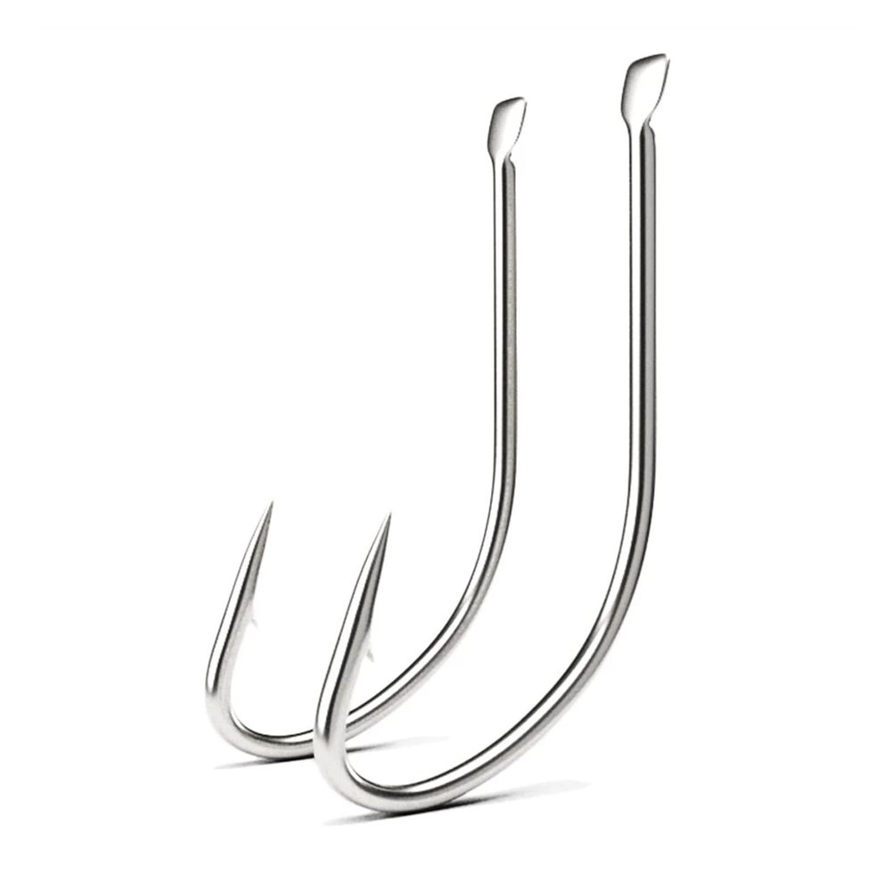 Fishing Hooks 100 Pcs/bag Circle Carp Eyed Fishing Hook Size 1# To 14# Ring Eye High-carbon Steel Fish Hook for Bass Trout Saltwater Freshwater Fishing Tackle (Color : Size4 100pcs)
