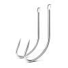 Fishing Hooks 100 Pcs/bag Circle Carp Eyed Fishing Hook Size 1# To 14# Ring Eye High-carbon Steel Fish Hook for Bass Trout Saltwater Freshwater Fishing Tackle (Color : Size4 100pcs) view 1