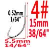 Fishing Hooks 100 Pcs/bag Circle Carp Eyed Fishing Hook Size 1# To 14# Ring Eye High-carbon Steel Fish Hook for Bass Trout Saltwater Freshwater Fishing Tackle (Color : Size4 100pcs) view 2