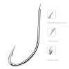 Fishing Hooks 100 Pcs/bag Circle Carp Eyed Fishing Hook Size 1# To 14# Ring Eye High-carbon Steel Fish Hook for Bass Trout Saltwater Freshwater Fishing Tackle (Color : Size4 100pcs) view 3