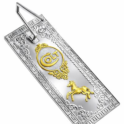 Grips America Luxury Display Gun Stand Rampant colt 1911 Metal stand Nickel Gold Plated