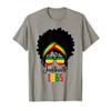 Messy Bun Juneteenth Celebrate 1865 June 19th Black Afro T-Shirt view 1