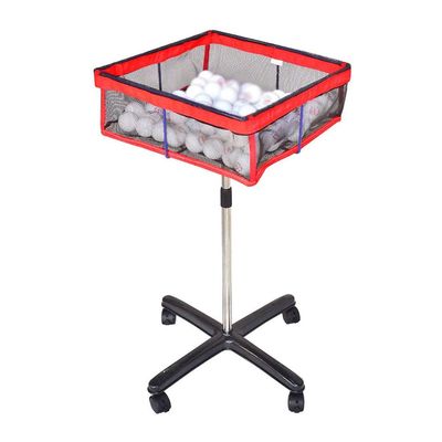DKULMN Ping Pong Ball Collector, Movable Multi-Ball Storage Stand Ping Pong Ball Collector Height Adjustable Stand with Mesh Case for Golf Ball Tennis Ball Badminton