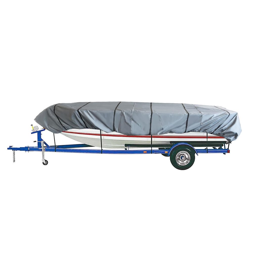 12ft Heavy Duty Trailerable Jon Boat Cover 600D Marine Grade Polyester Boat Cover Fits Jon Boats