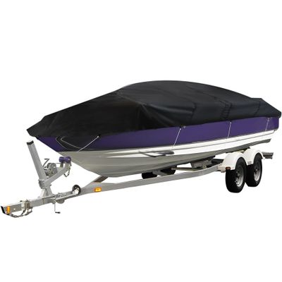 16ft Heavy Duty Trailerable Jon Boat Cover 600D Marine Grade Polyester Boat Cover Fits Jon Boats