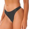 Lejafay Women's High Cut Bikini Panties Stretch Nylon Underwear Half Back Coverage Panties Beachwear Black X-Large view 2
