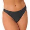 Lejafay Women's High Cut Bikini Panties Stretch Nylon Underwear Half Back Coverage Panties Beachwear Black X-Large view 4