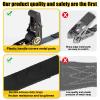 Boat Trailer Transom Ratchet Tie Down Straps Short with Latching Hooks and Soft Loop 2400 LBS, Safety Nylon Straps with Ratchet Buckle to Secure Transport Boat, Pontoon, Jet Ski, PWC, Kayak Motorcycle view 4