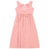 Duoremi Kids Girls Elegant Beaded Party Dress Ruched V Neck Evening Gown Chiffon Bridesmaid Dresses Pink 12 Years view 4