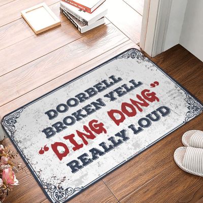 gaeruite Plaid Door Mat Outdoor Doorbell Broken Yell Ding Dong Really Loud Mat Outdoor Rubber Mats (Color : StyleC, Size : 65X90CM)