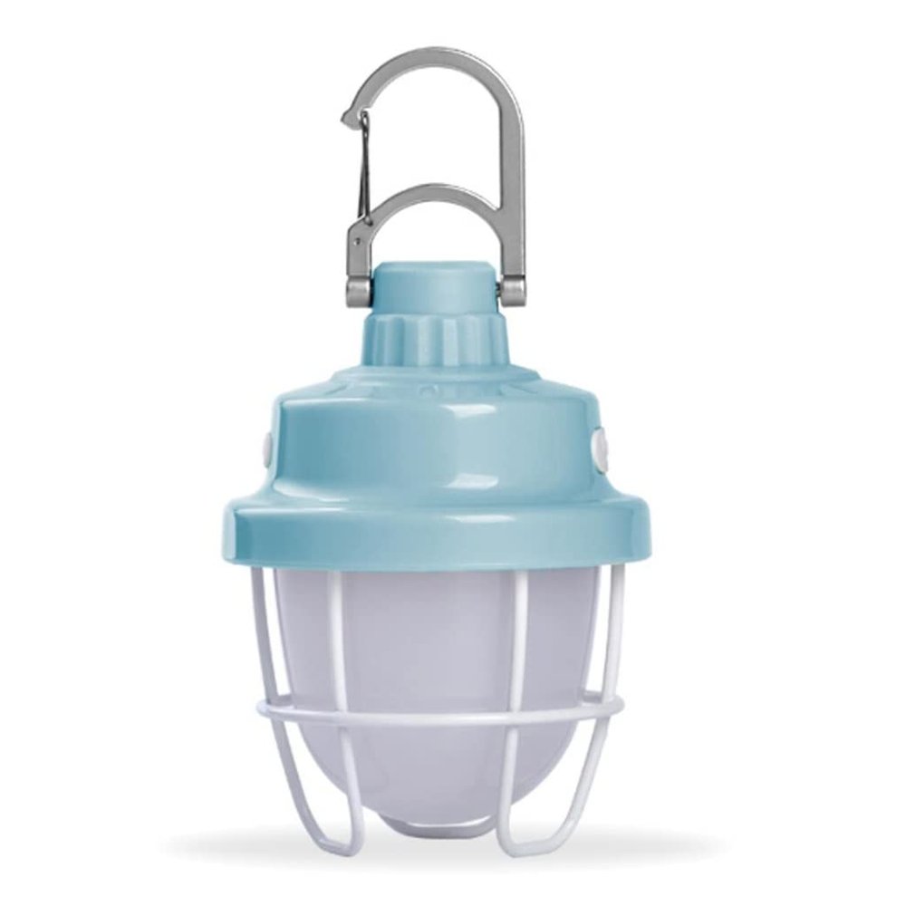PPLL Electric Lanterns Camping Lights, Rechargeable Tent Lights, IPX5 Waterproof, Outdoor Lighting Camp Lights Atmosphere Camping Hanging Lights (Color : Blue, Size : 158x84X84mm)