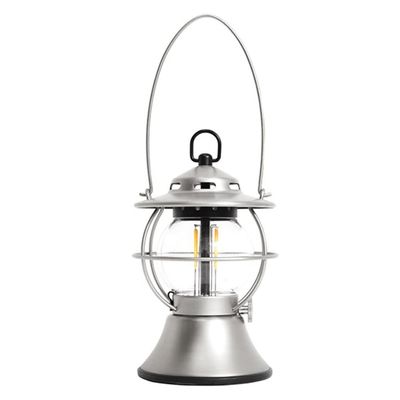 PPLL Electric Lanterns Outdoor Camping Light, LED Portable Atmosphere Decoration Camp Tent Lighting (Color : Silver, Size : 11.9 * 18cm)