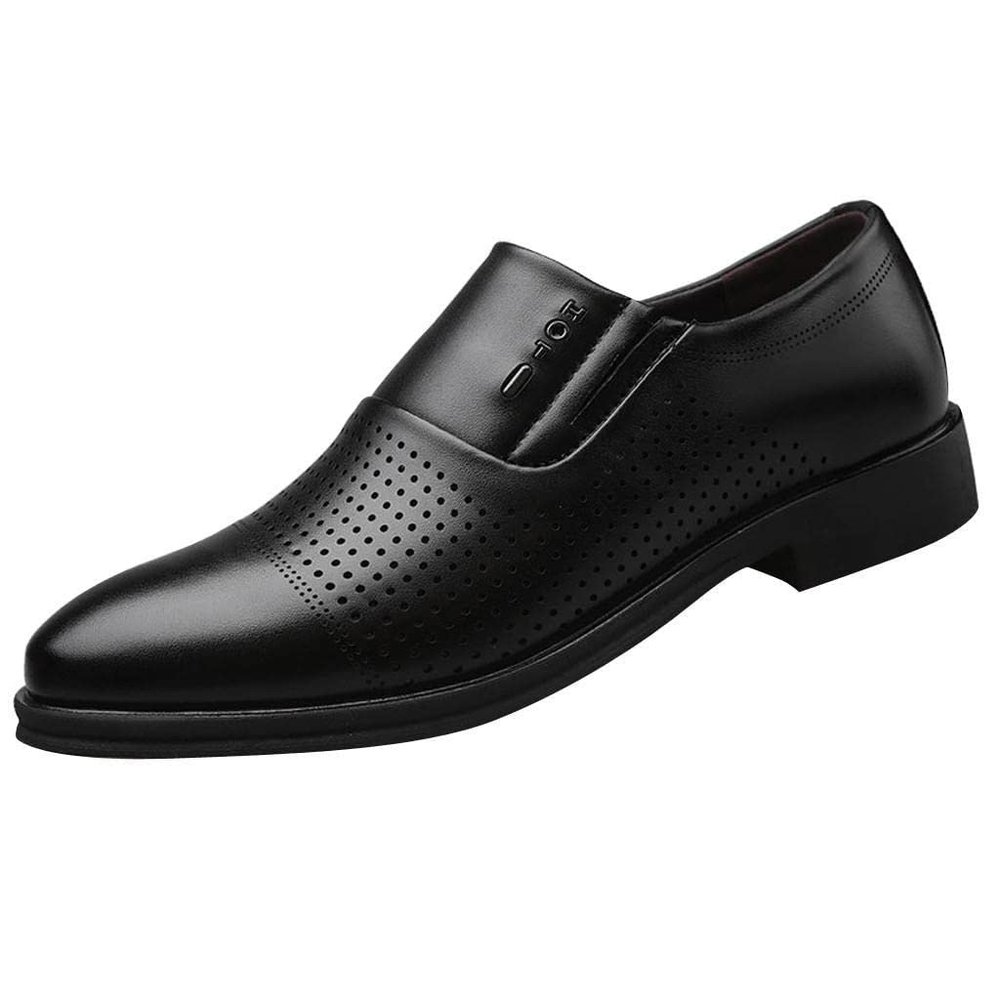 HINDOLA Men's Business Shoes Classic Black Patent Fashion Wedding Suit Shoes Leather Modern Formal Oxfords Lace Up Shoes for Men