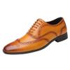 HINDOLA Men's Business Shoes Classic Black Patent Fashion Wedding Suit Shoes Leather Modern Formal Oxfords Lace Up Shoes for Men view 1